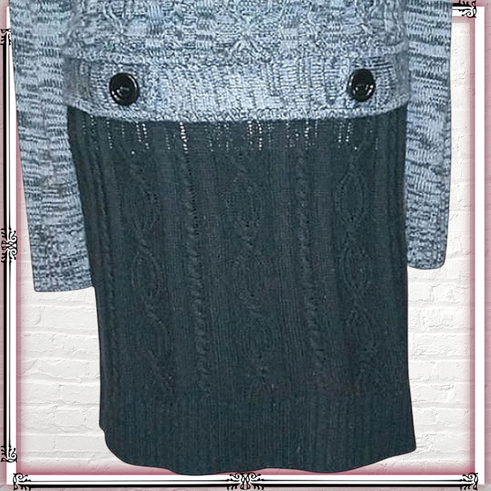 Iz Byer Drop Waist Color Block Turtleneck Sweater… - image 5